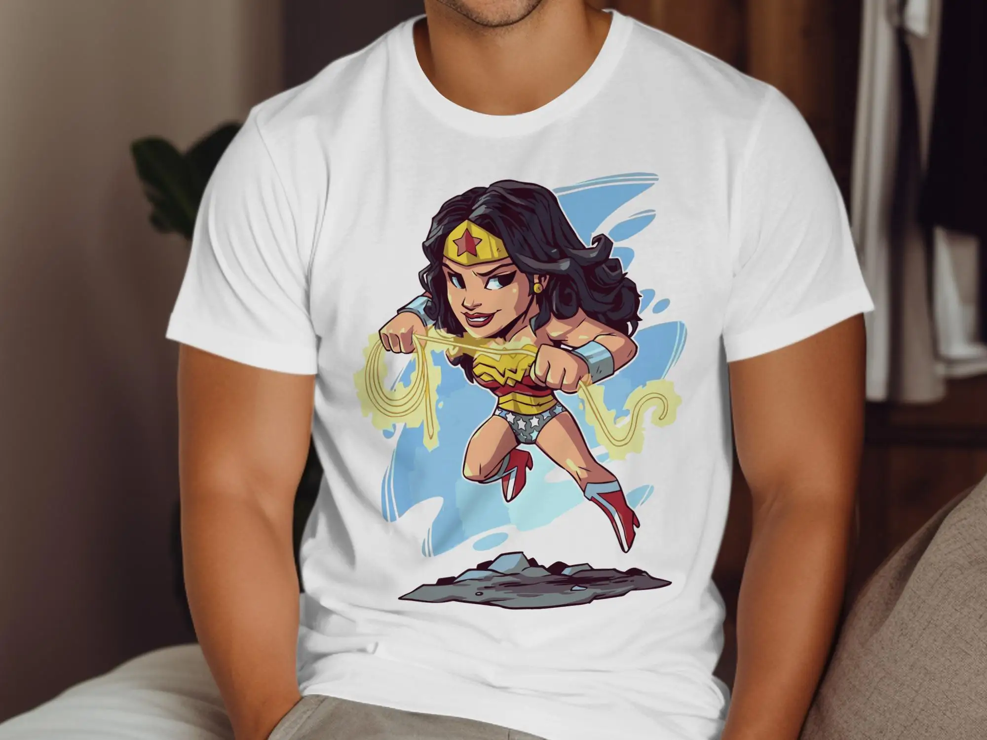 Camiseta Wonder Woman, camiseta de superhéroe, camiseta con personaje de dibujos animados, camiseta de mujer fuerte, regalo para seguidor de cómic, camiseta Power para chica
