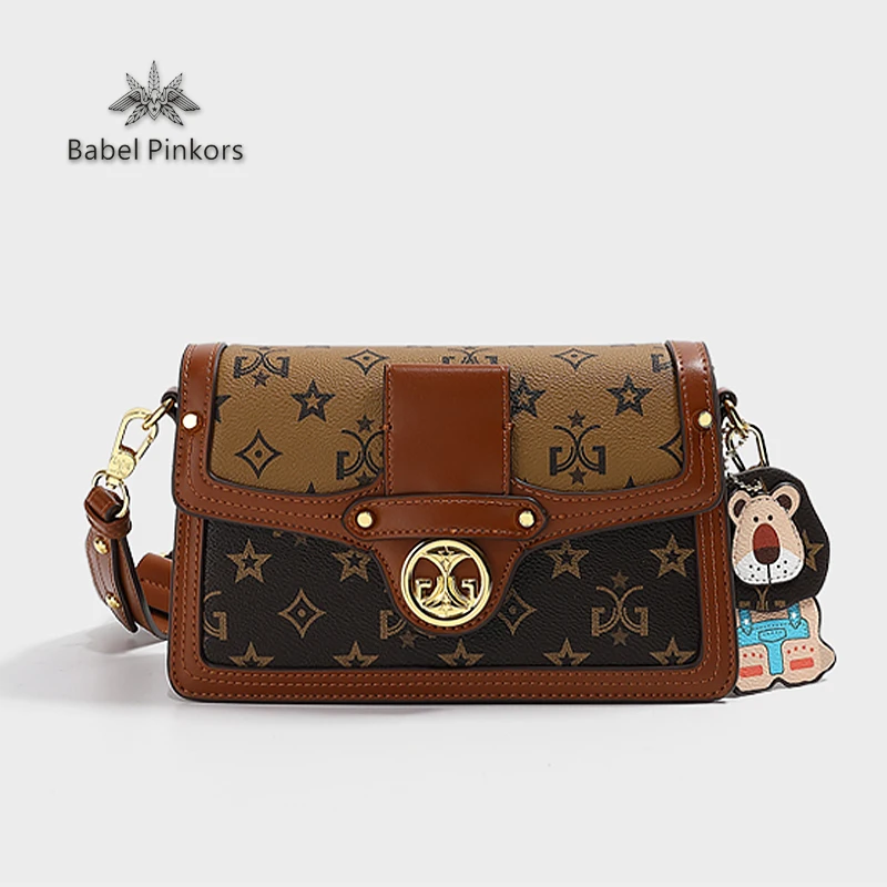 Famous Ladies Small Square Hand Bag With Lion Pendant Much Interlayer Handbag First-Hand Source Of Own Trademark Brand