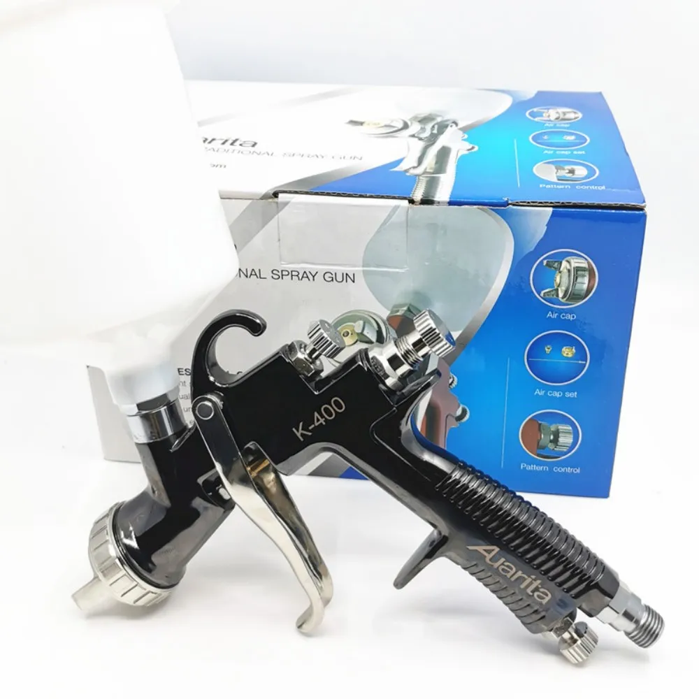 K400 Paint Spray Gun1.7mm Stainless Steel Nozzle Car Paint Gun Furniture Sprayer Auarita Air Spray Guns