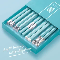 5Pairs High Quality Japanese Non-Slip Chopsticks Korean Hotel Restaurant Portable Healthy Food Stick Sushi Kitchen Chopsticks