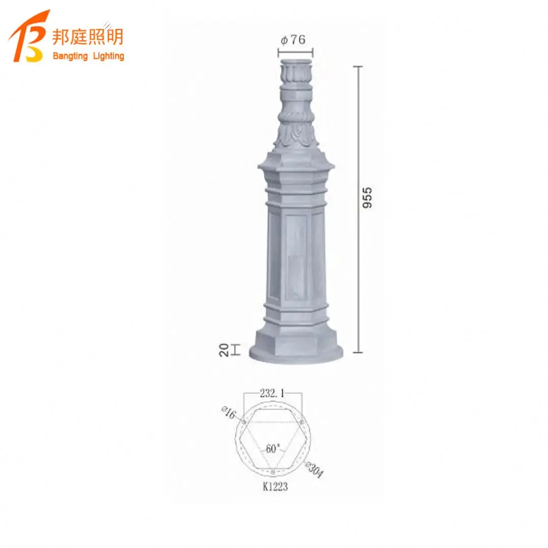 

European Landscape Light Courtyard Waterproof Villa Road Street Pole Lamp