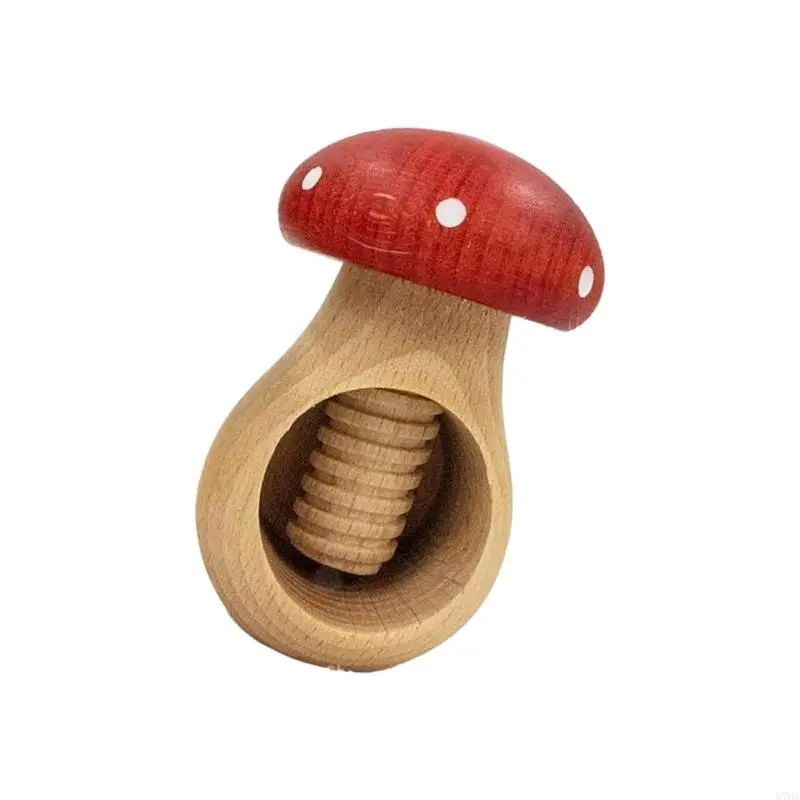 

Деревянные щелкунчики в форме гриба для грецких орехов и орехов с эргономичной ручкой, деревянный орехокол, кухонный инструмент