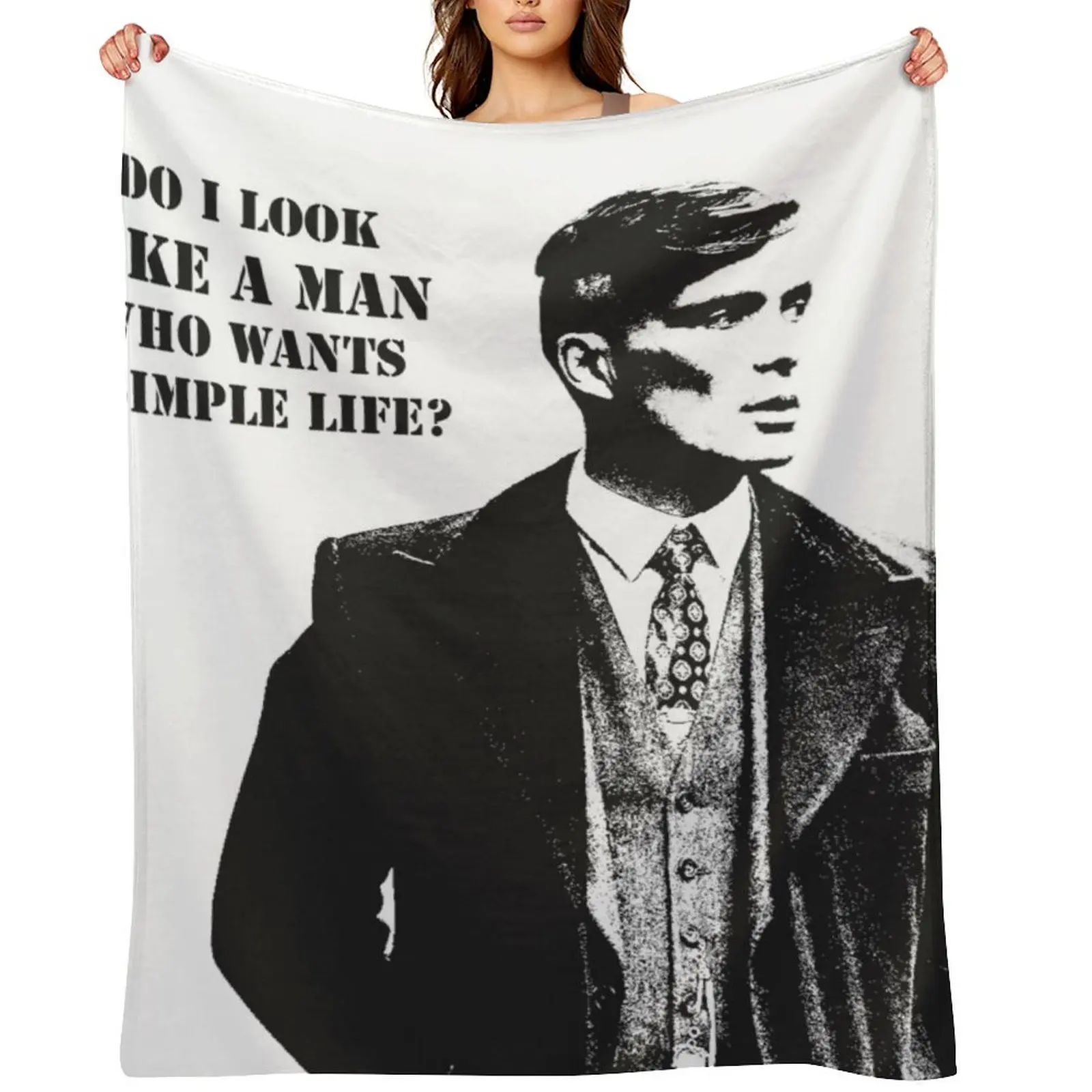 

Tommy Shelby Throw Blanket Sofa Throw Luxury Thicken Bed linens Shaggy Blankets