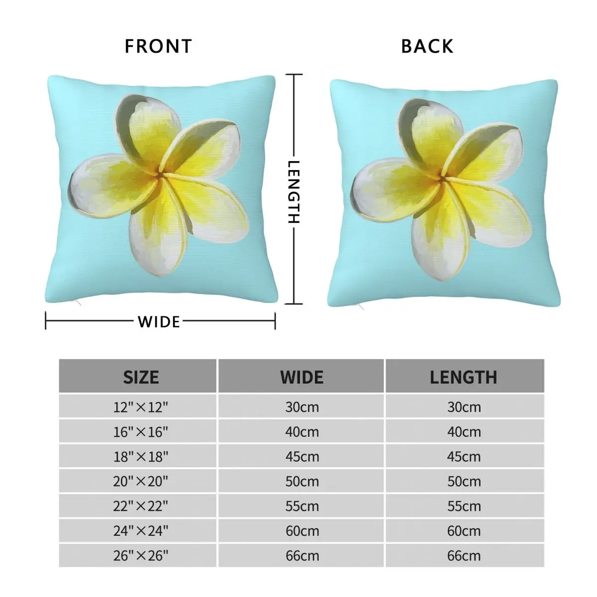 Frangipani Plumeria Pillowcase Polyester Linen Velvet Printed Zip Decor Pillow Case Bed Cushion Cover Wholesale 45x45