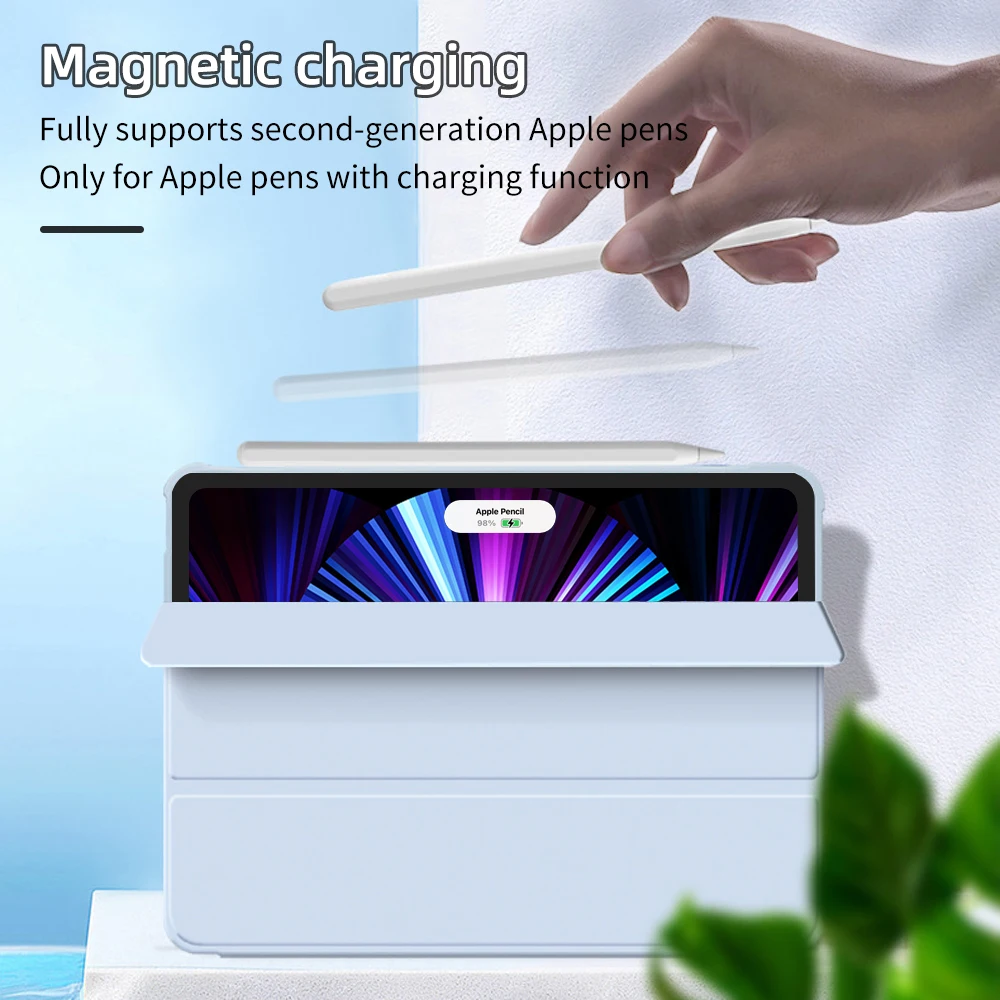 For iPad 10th Gen Case 3 fold Fall prevention Cover for Air 4 5 6 10.9in 11in 13in For Air 2 9.7 Pro 11 12.9 13 Mini 6 7 Case