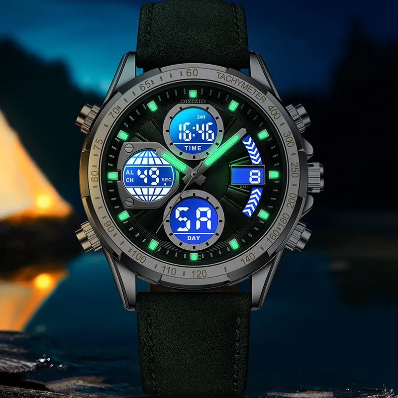 2023 Men's Watch Multifunctional Sport luminous Man Wristwatch Waterproof Electronic Watch Fashion Trend Large Dial Mens Watches