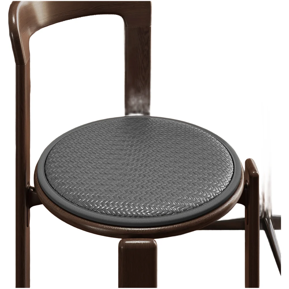Cooling Rattan Seat Pad 35 cm Diameter with Enhanced Air Permeability and Resilient Sponge for Prolonged Sitting