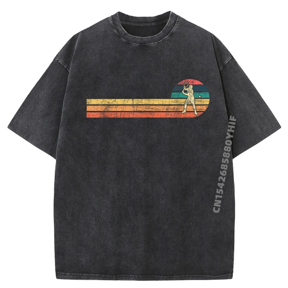 

Retro Tennis Player Sports Game Men T-shirt Leisure Tops Tees Hip Hop Retro Washed T Shirt Man Graphic Camiseta