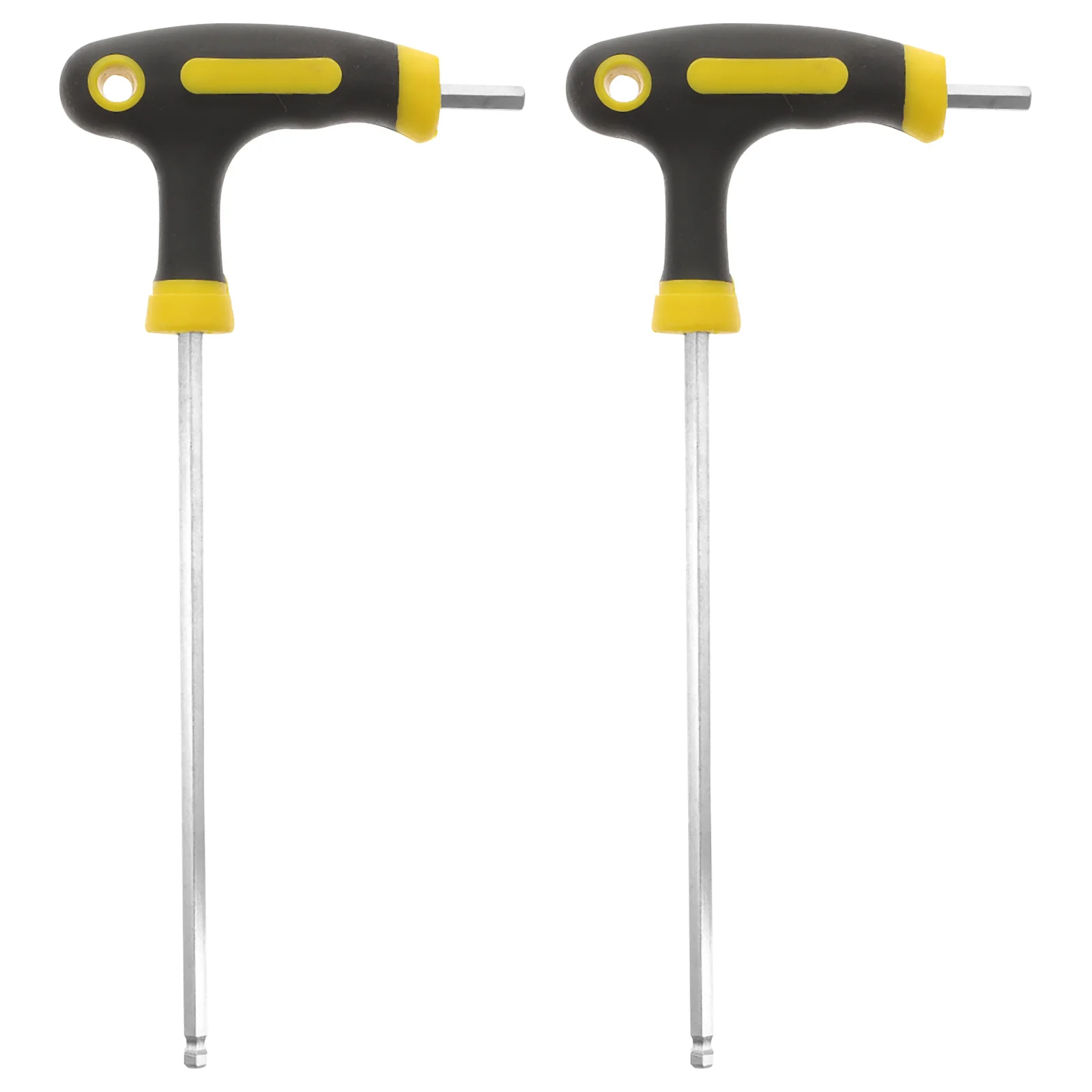 2Pcs T Handle Ball End Hex Key Heat Treated 6150 Alloy Steel Mechanical Tool for Car Motorcycle Maintenance Repair