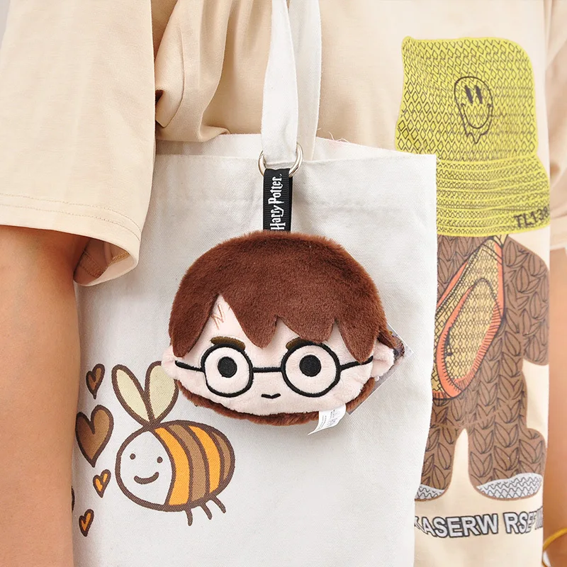 Harry potter pelúcia ron pendurado carteira dos desenhos animados chaveiro hedwig hermione malfoy plushies cion bolsa sacos de cartão presentes de aniversário