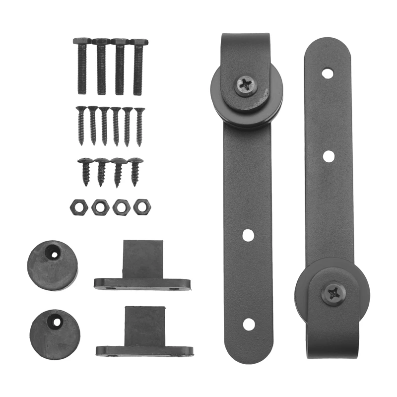 

A08M-10Pcs 0.63Inch-0.78Inch Carbon Steel Cabinet Sliding Door Barn Hardware Kit Sliding Door Bezel Hanging Rail Slides