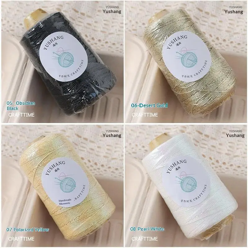 100 g silberfarbenes Metallic-Garn mit Kernfaden zum Selbermachen, zum Handstricken, Häkeln von Taschen und Handtaschen, inspiriertes Glitzergarn für handgefertigte Bastelprojekte – Detail 8