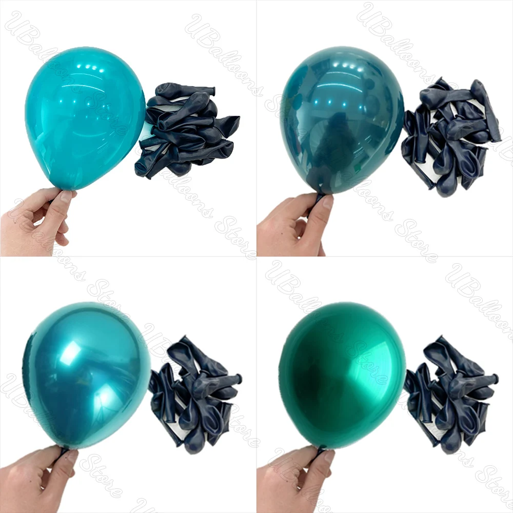 5/10/12inch Teal Blue Balloons Single Double Slayers Teal Dark Teal Balloons for Birthday Baby Shower Wedding Party Decoration