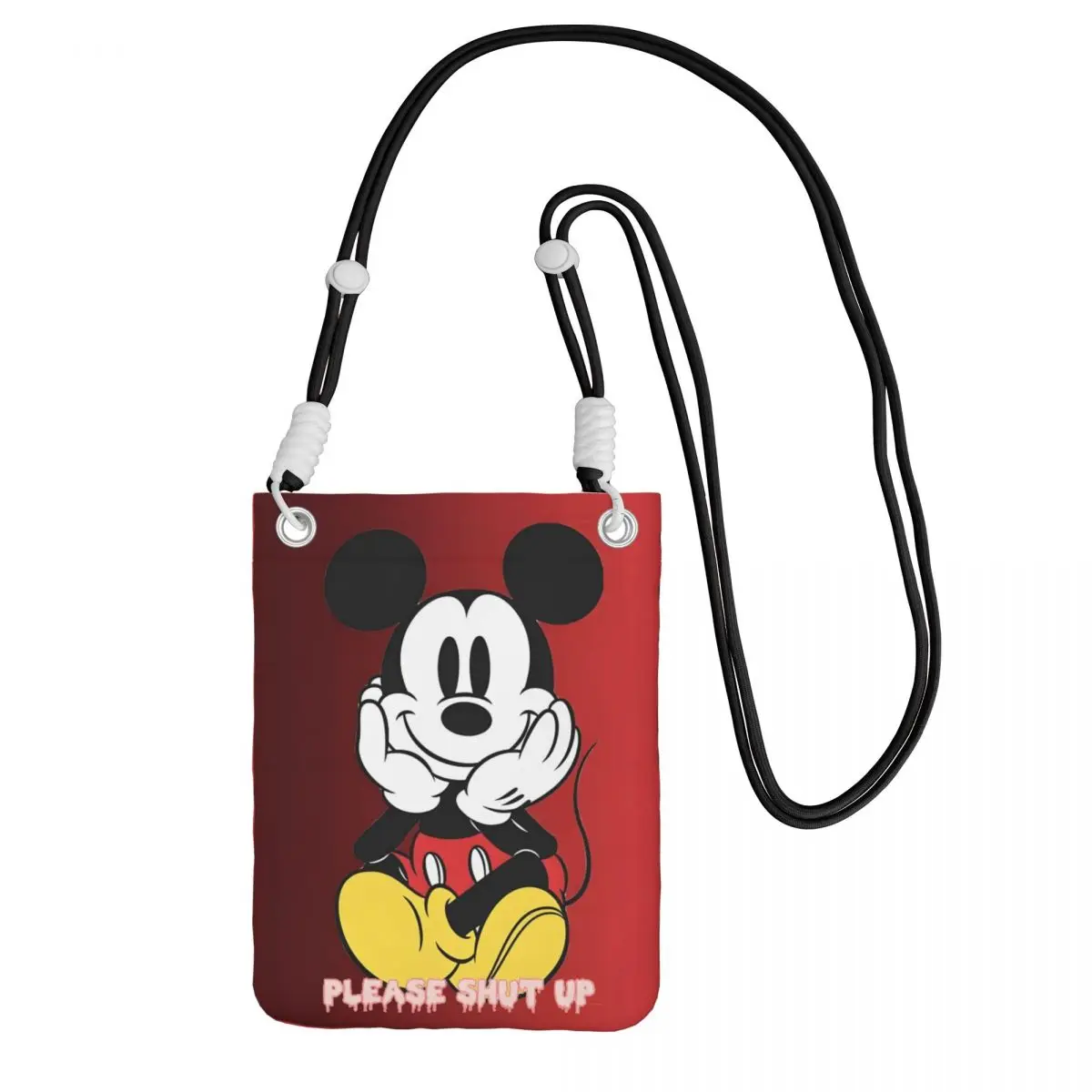 

Custom Mickey Mouse Smart Phone Wallet With Strap Cartoon Character Crossbody Bag Men Women Travel Hiking Mobile Phone Bag