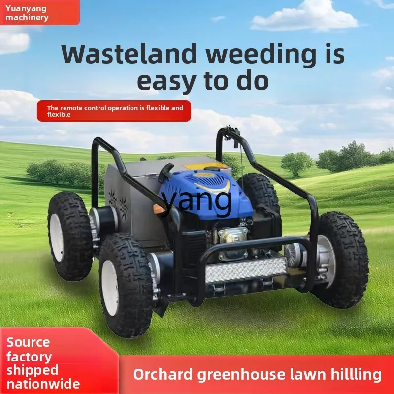 LTT all-terrain remote control four-wheel self-generating lawn mower crawler lawn mower