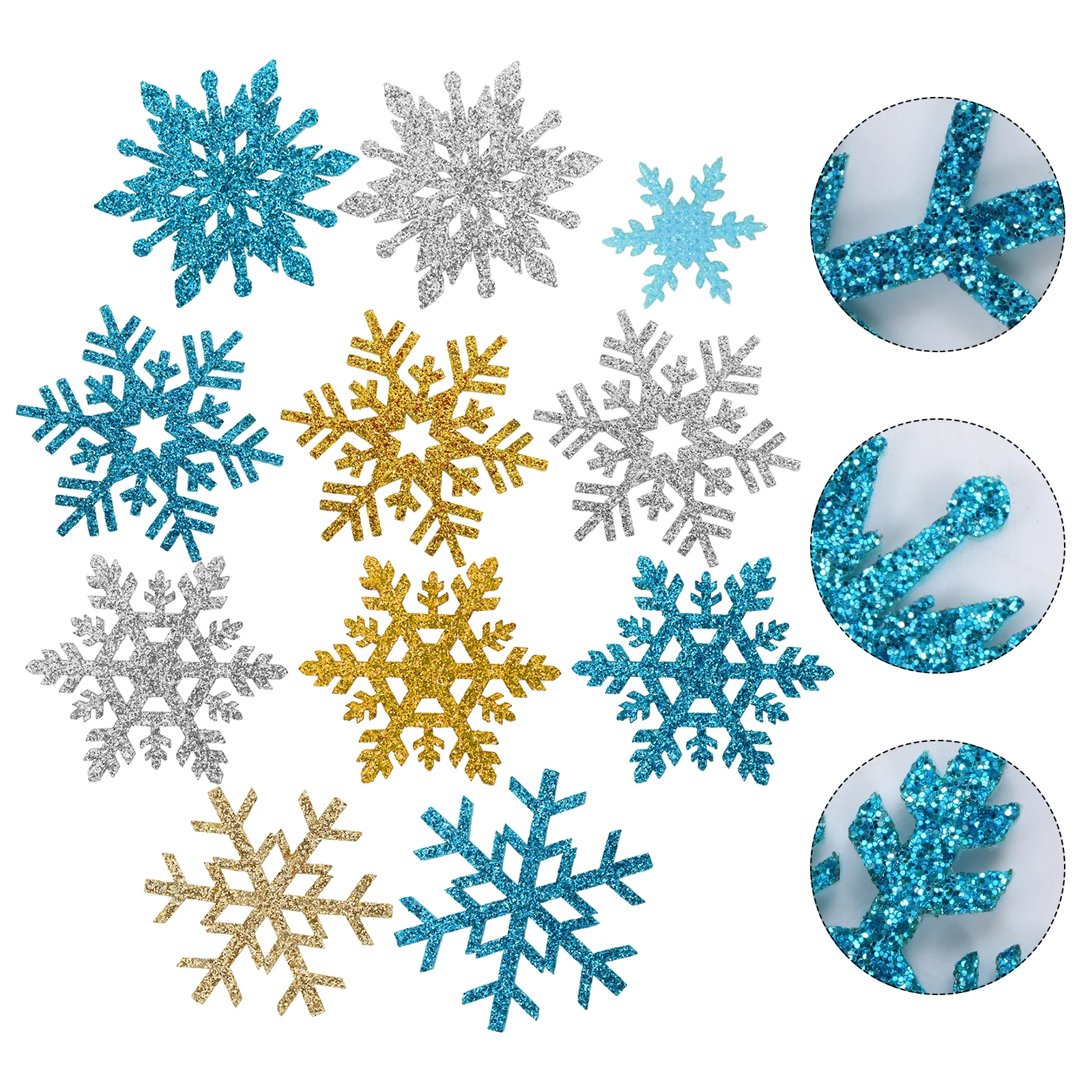 

40 Pcs Snowflake Hair nament Accessories Christmas Decoration DIY Craft Material Headdress Pin Haircare Styling