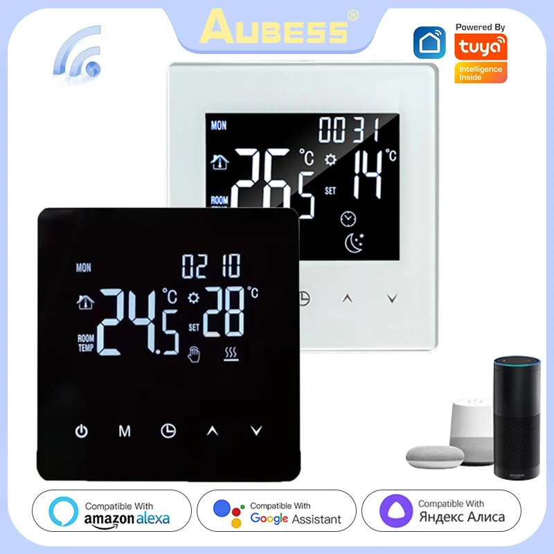 

Aubess WiFi Tuya Smart Thermostat Electric Floor Heating Water Boiler Temperature Remote Controller For Google Home Alexa Yandex