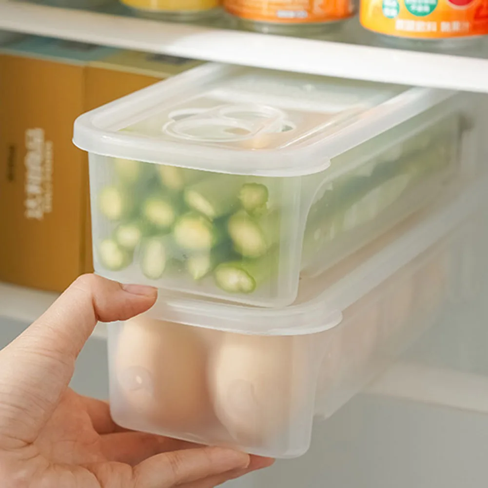 Caixa de Cozinha Prática para Massa e Macarrão, 1 Peça, 1.3L, 29*7*11cm, Com Furo de Drenagem, Para Cozinha, Adequada para Micro-ondas, Nova
