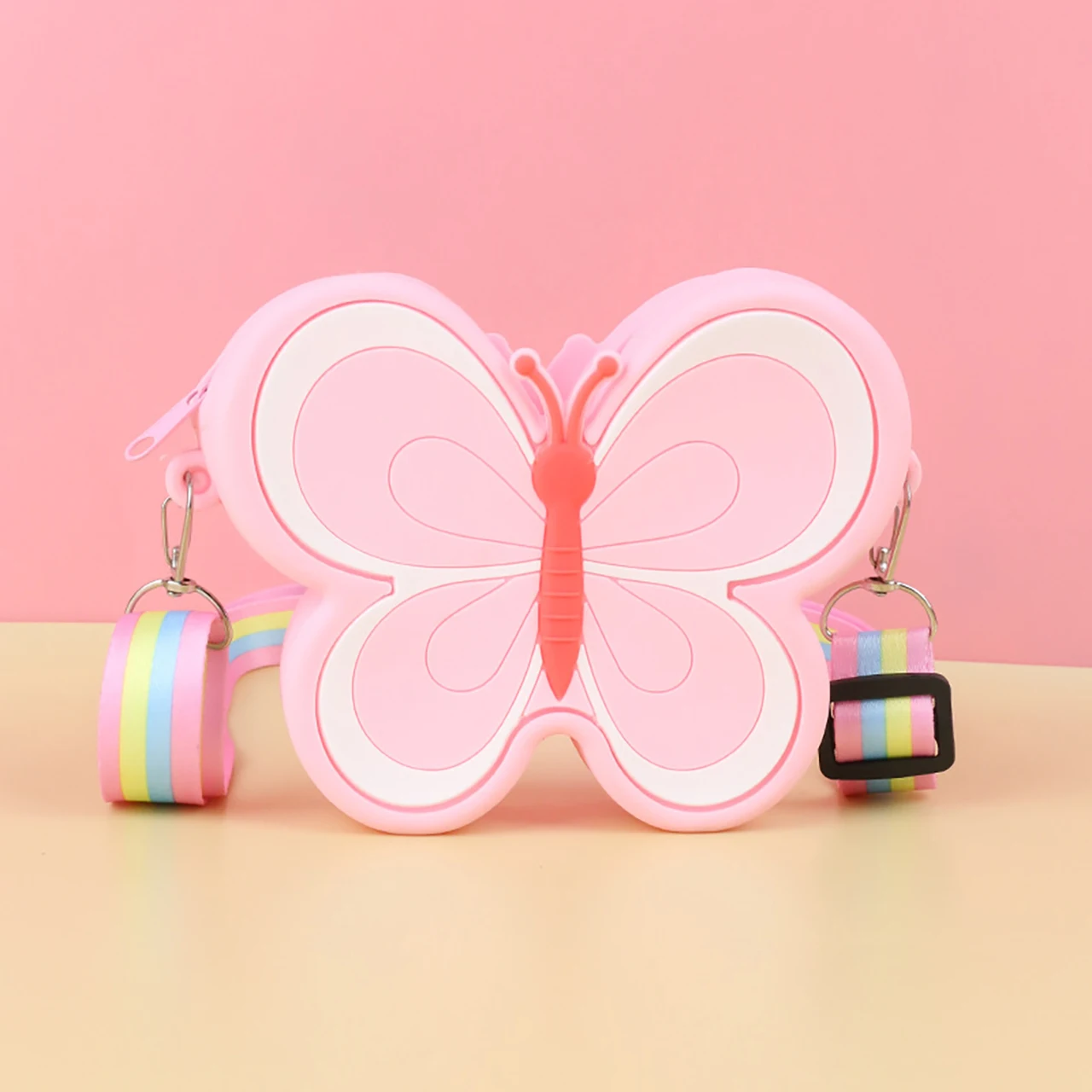 

Cute Butterfly Shaped Shoulder Bags Kids Silicone Packet Cute Girl Coin Purse Cartoon Children Messenger Bag Baby Crossbody Bags