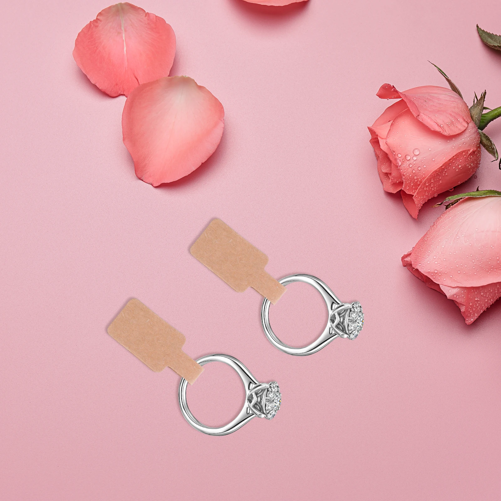 300Pcs Brown Paper Jewelry Tags Self Adhesive Stickers Blank Writable Labels for Jewelry Pricing Display Paper Blank Sticker