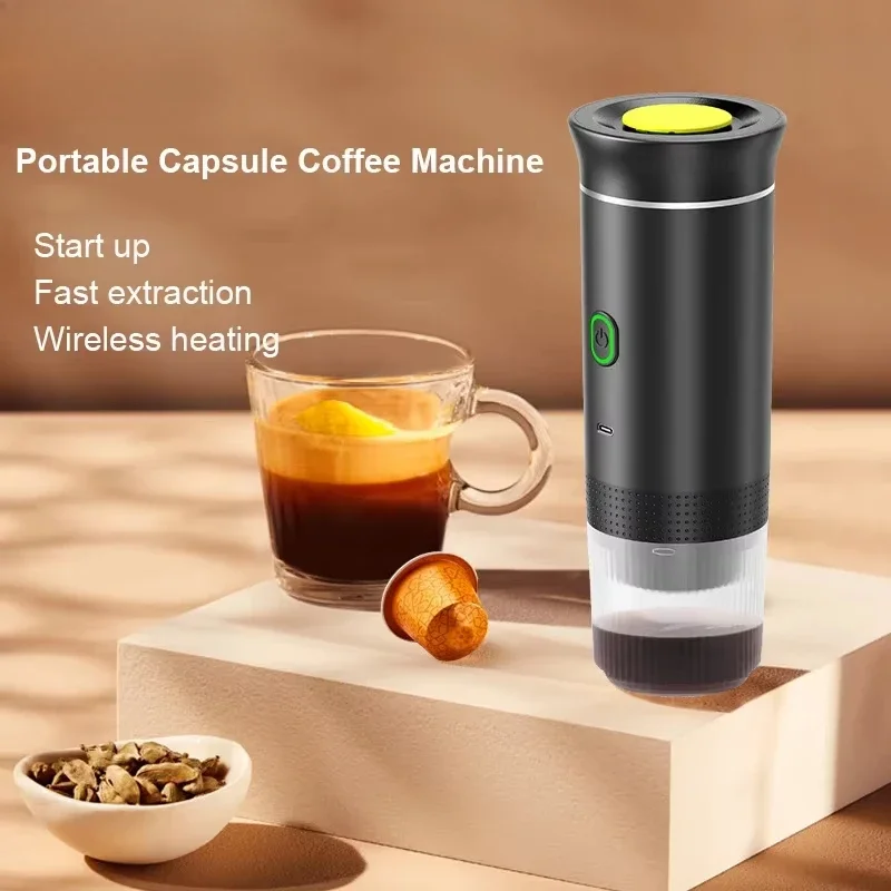 Coffee Machine Wireless Electric Coffee Machine Portable Espresso Coffee Machine Maker 3-in-1 Capsule Powder Travel Maker Gift