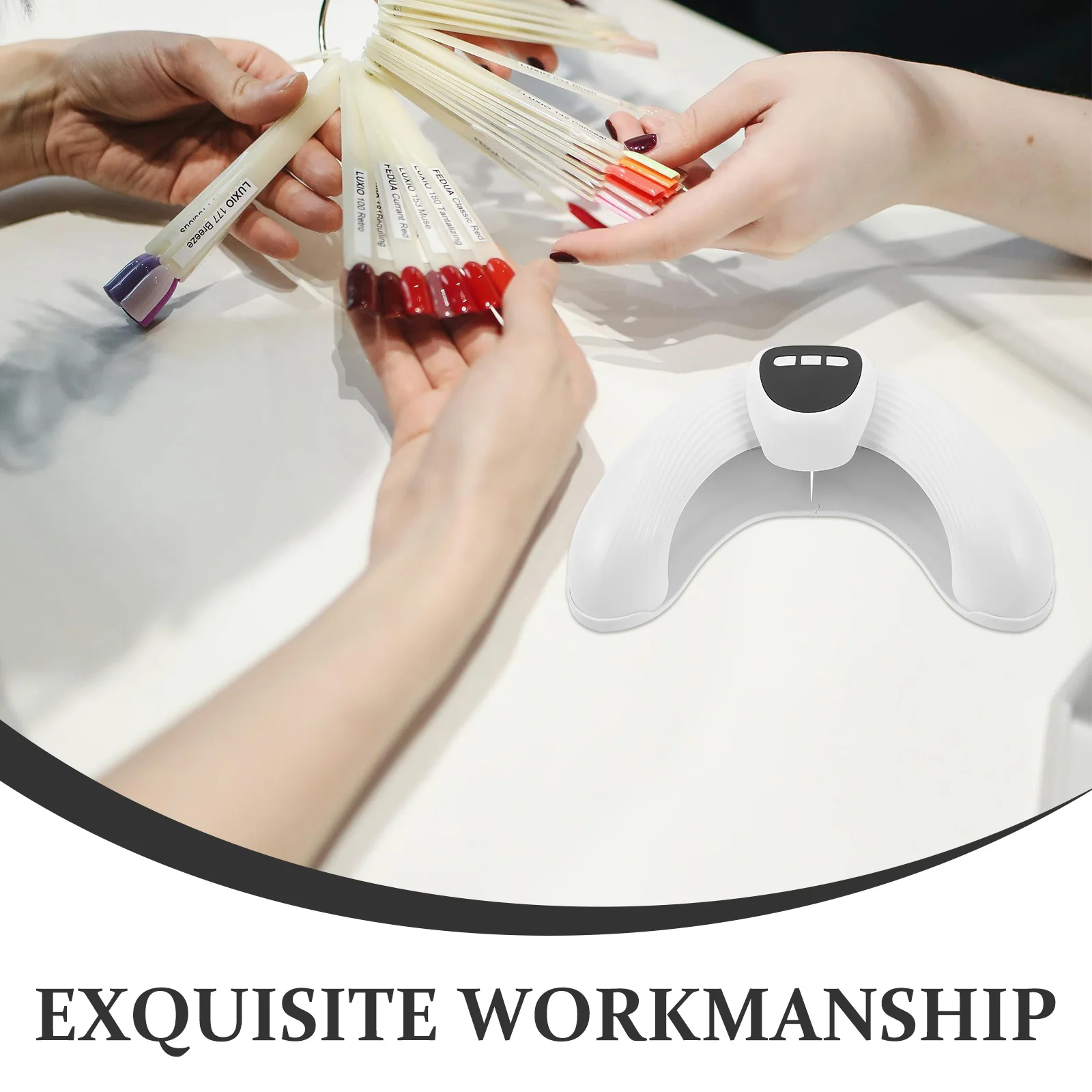 Lampe à ongles professionnelle en forme de U avec double lumière LED Uv pour sèche-poles, Protection Anti-annulation, conception Portable