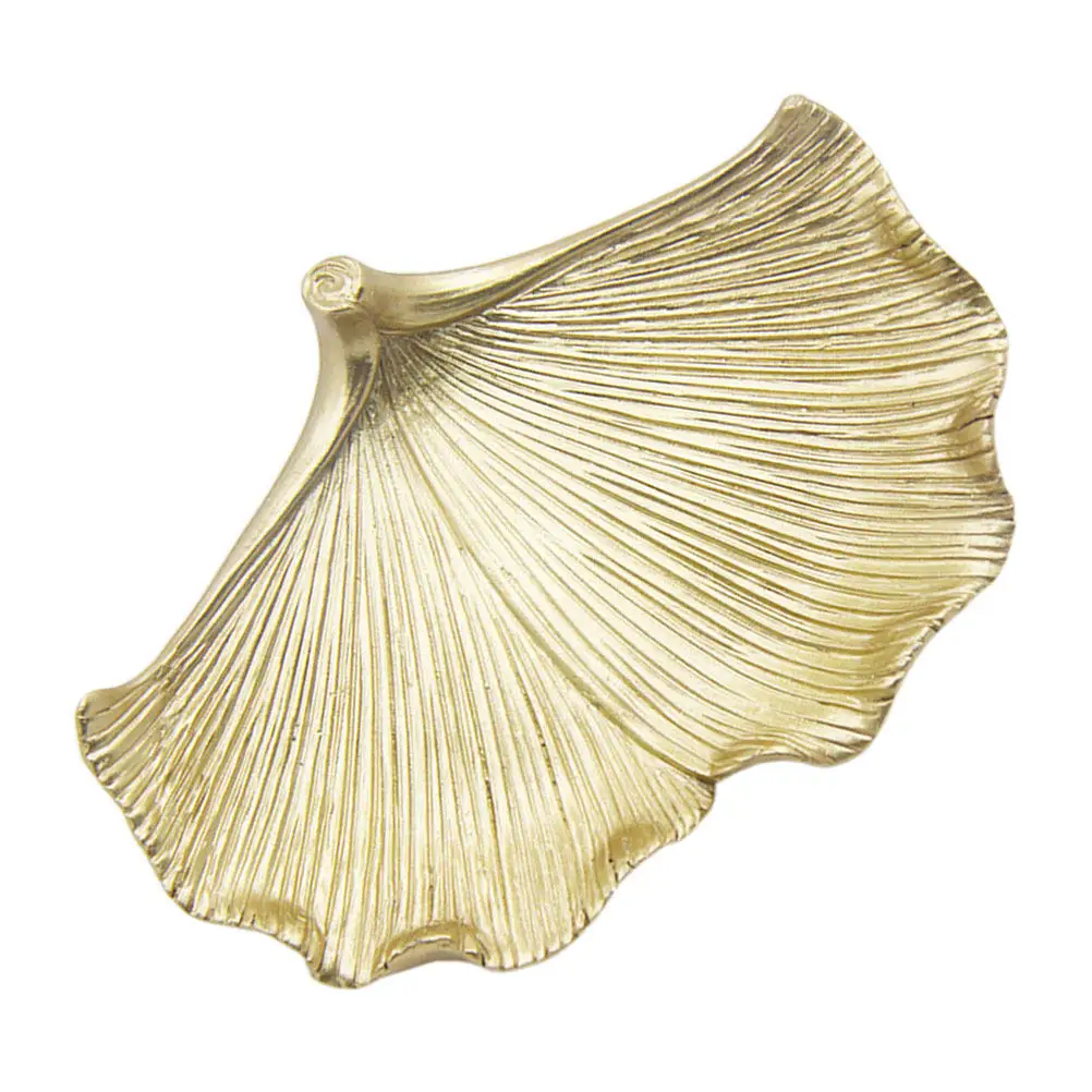 

1Pcs Golden Leaf Shape Jewelry Tray Resin Ginkgo Desktop Storage Holder for Accessories Trinkets Display Nordic Style Light