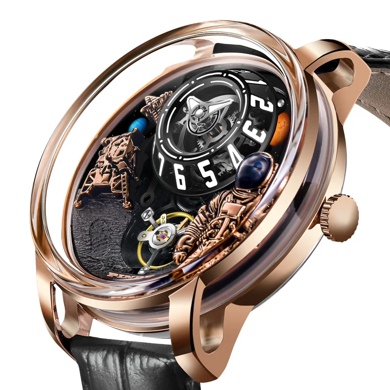 PINDU Design Men Wristwatches Top Brand Luxury Robot Astronaut Space Series Watch Men Sapphire Luminous Waterproof Watches