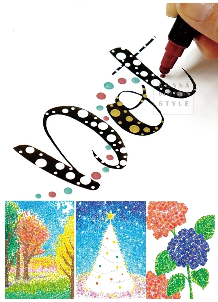 1pc Japan Zig Kuretake Saubere Farbe DOT TC-6100 Doppel-Spitze Aquarell Marker Stift Kunst Malerei & Runde Stanzen für Studenten – Detail 6