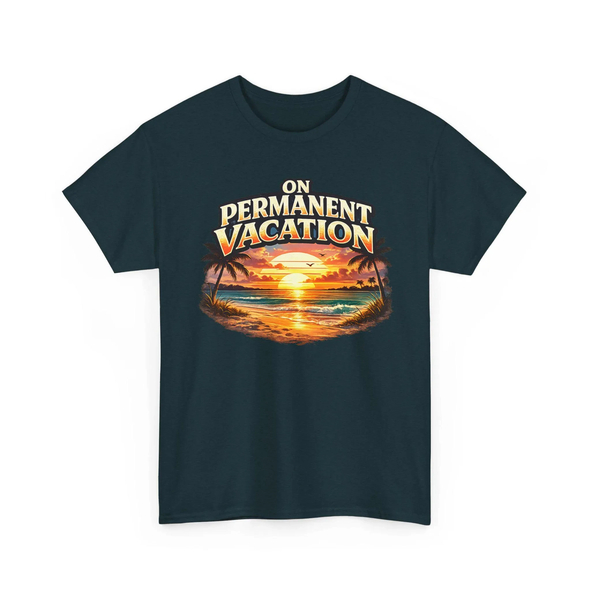 On Permanent Vacation T-Shirt, Funny Retirement Gift, Relaxing Beach Retirement Tee, Unisex Retired Life Apparel