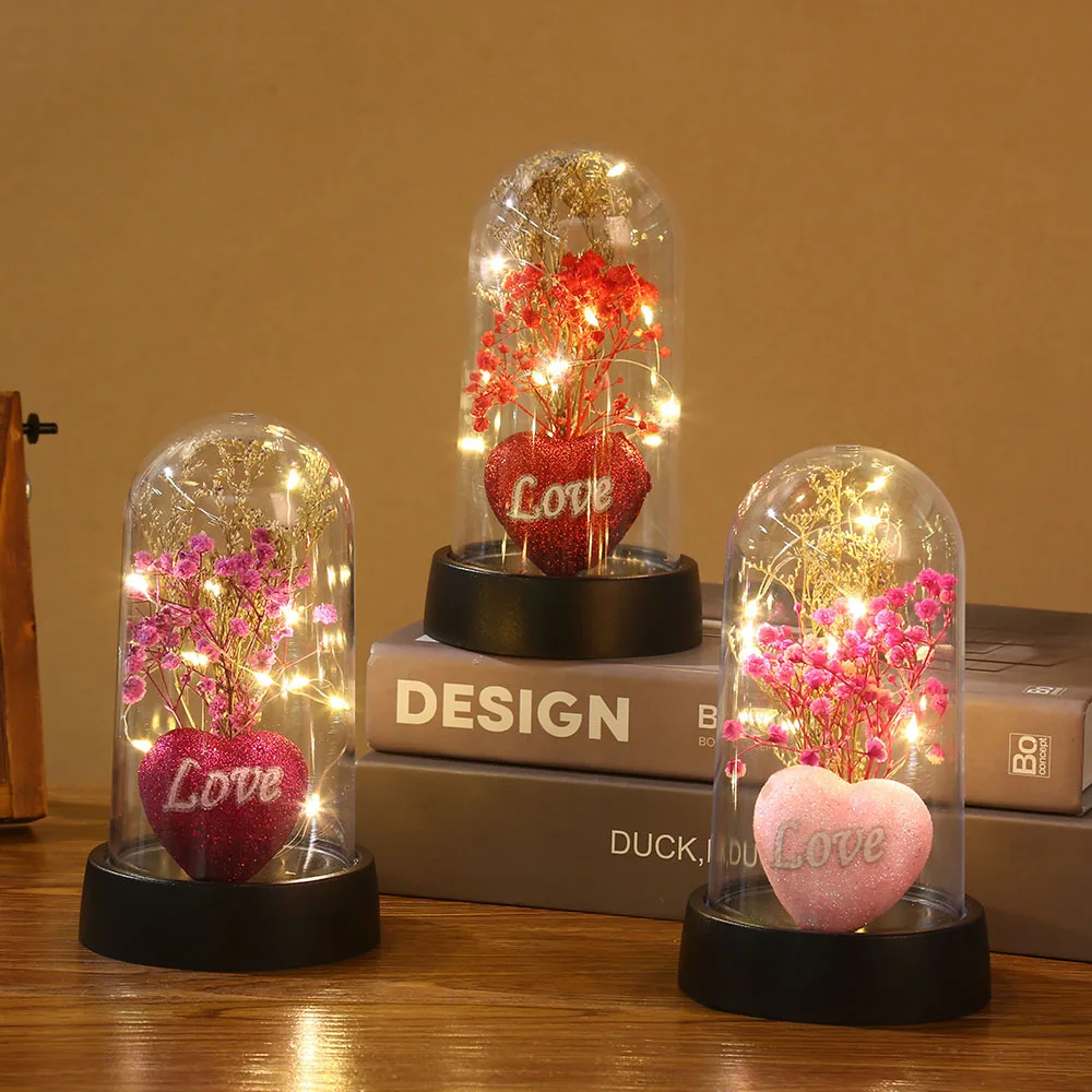 Rose Light Beautiful Realistic Looking Night Light Rose Eternal Flower Party Supplies Led Simulation Rose Flower Valentine'S Day