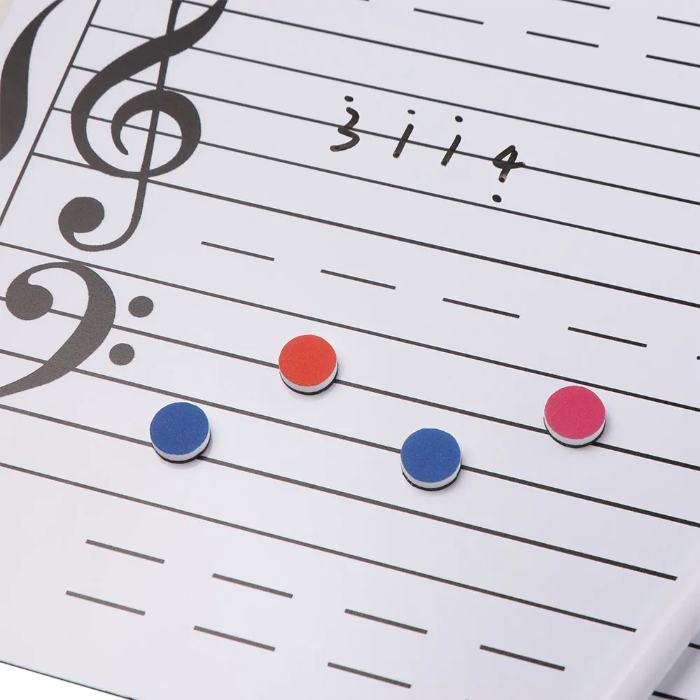 Writing Music Score Whiteboard Reusable Practice Music Teaching Tool Dry Wipe Erasable Magnetic Music Notes Stickers