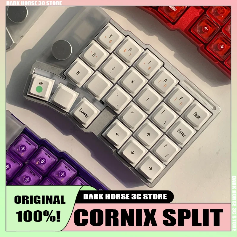 

Genuine Cornix Split Mechanical Keyboard 2 Mode Low Profile CNC Aluminum Case Wireless Keyboard Ergonomic with Knob Support Vial