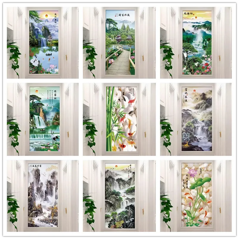 

Landscape porch mural self-adhesive corridor sticker background wallpaper decorative wall sticker large pattern wall sticker