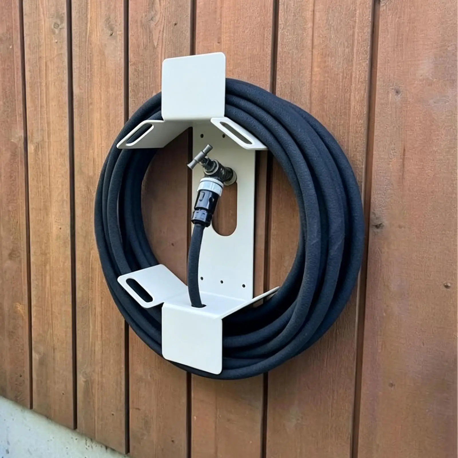 Yard Pocket Water Hose Reel Hanger Garden hose bracket Wall-Mounted Heavy Duty Space Saving Hooks Hose Organization Rack