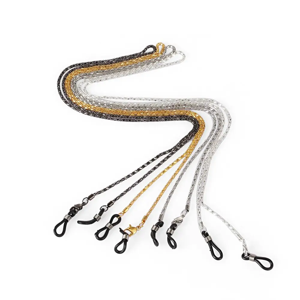 4 สีแฟชั่น Anti-Lost แว่นตาอ่านหนังสือ Unisex CHAIN สายแว่นตาแว่นตากันแดดสายคล้องโลหะเชือกเส้นเล็ก
