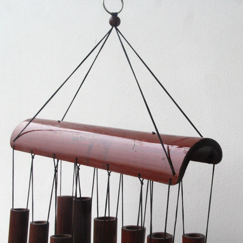 B84B Large Bamboo Wind Chimes, Wooden Wind Bells for Outdoor Garden, for Creative Home Decoration Pendant, Sympathy Gift