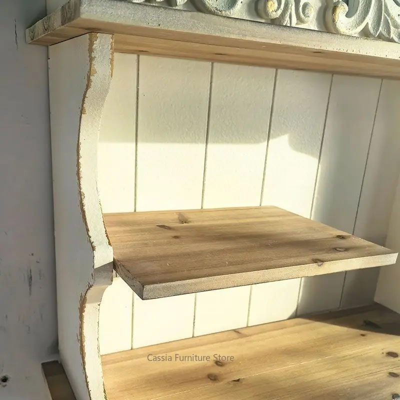 Vintage Distressed Floating Shelf for Living Room, Display Rack for Home Decor, Wooden Hanging Storage Shelf for Entryway