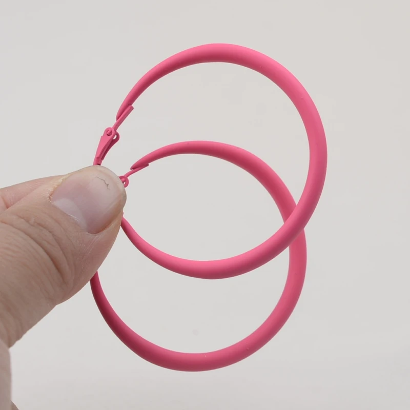Mode Neue frauen Creolen Rot Rosa Blau Grün Glatte Schleife Ohrringe für Weibliche Übertrieben Ohr Schmuck Ungewöhnliche Ohrringe – Detail 25