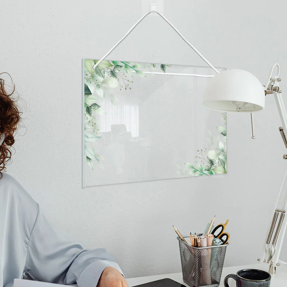 رسالة معلقة، سبورة بيضاء فارغة، لوحة جدول المسح الجاف، لوحة كتابة أكريليك لتخطيط المنزل والمكتب #5