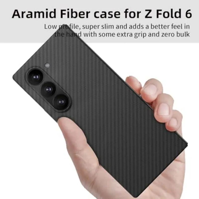 YTF Carbon dla SAMSUNG Galaxy Z Fold7 Etui na telefon Galaxy Z Fold6 Kevlarowe etui ochronne z włókna węglowego Z Fold5 Obudowa na telefon komórkowy — zdjęcie produktu 2