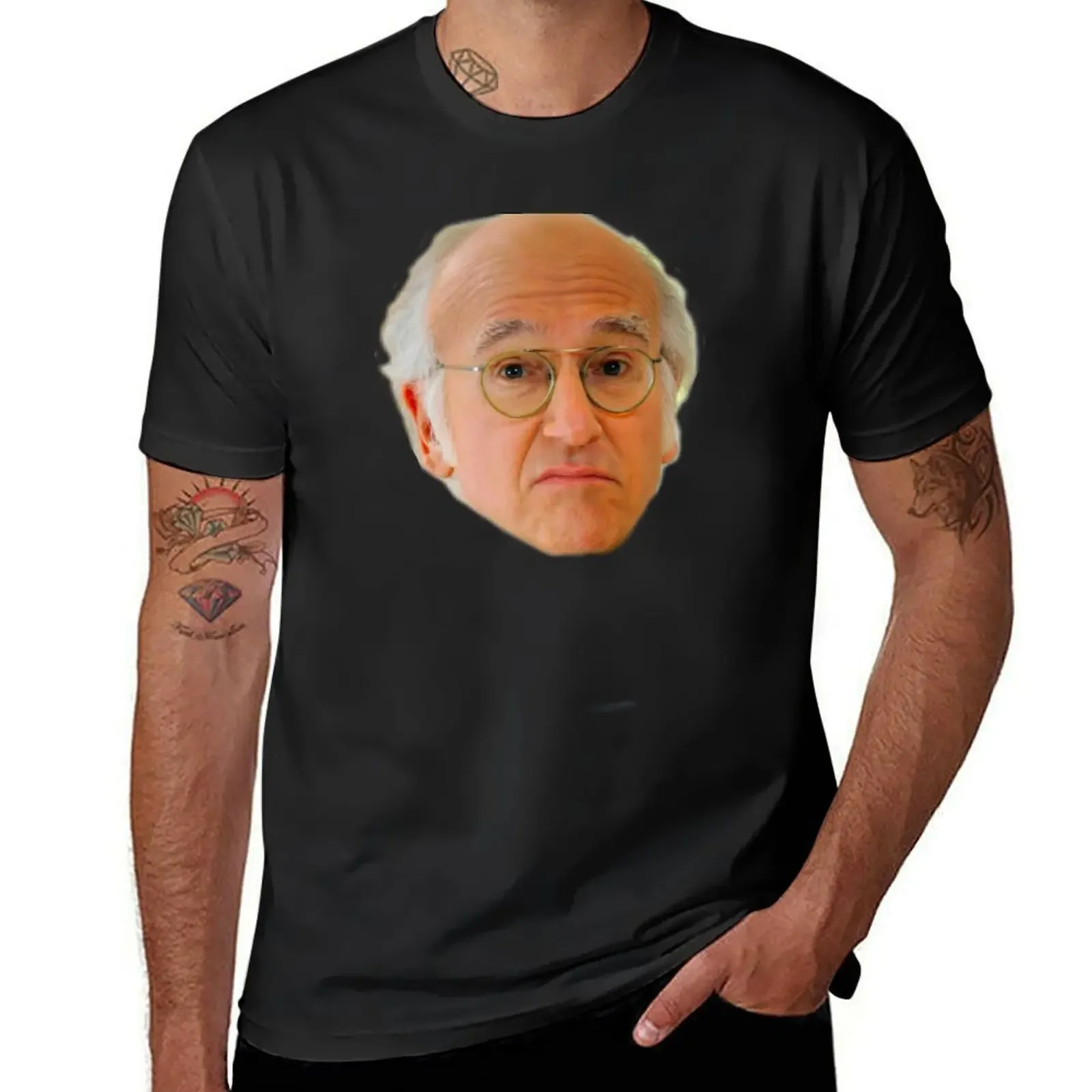 LARRY DAVID T-Shirt summer top sweat aesthetic clothes man t shirt plain white t shirts men