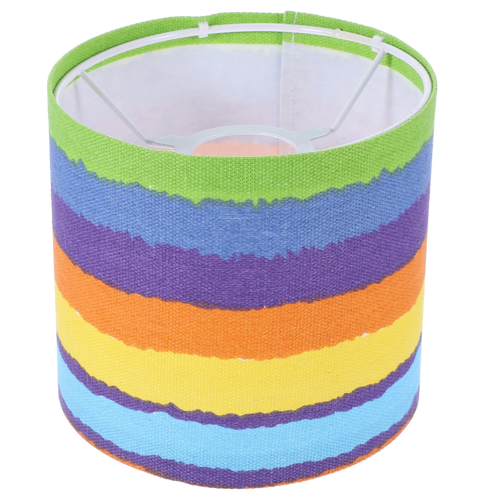 

Retro Rainbow Shade 15CMx14CM Removable Foldable Desk Ceiling Shades Small Ceiling Lamp Shade Iron Frame Night Lamp