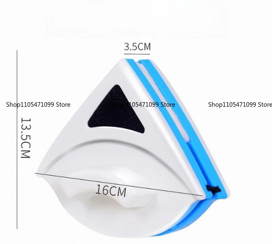 Magnetic Triangle Glass Wiper 3-30mm Double Sided High-Rise Window Cleaning Tool