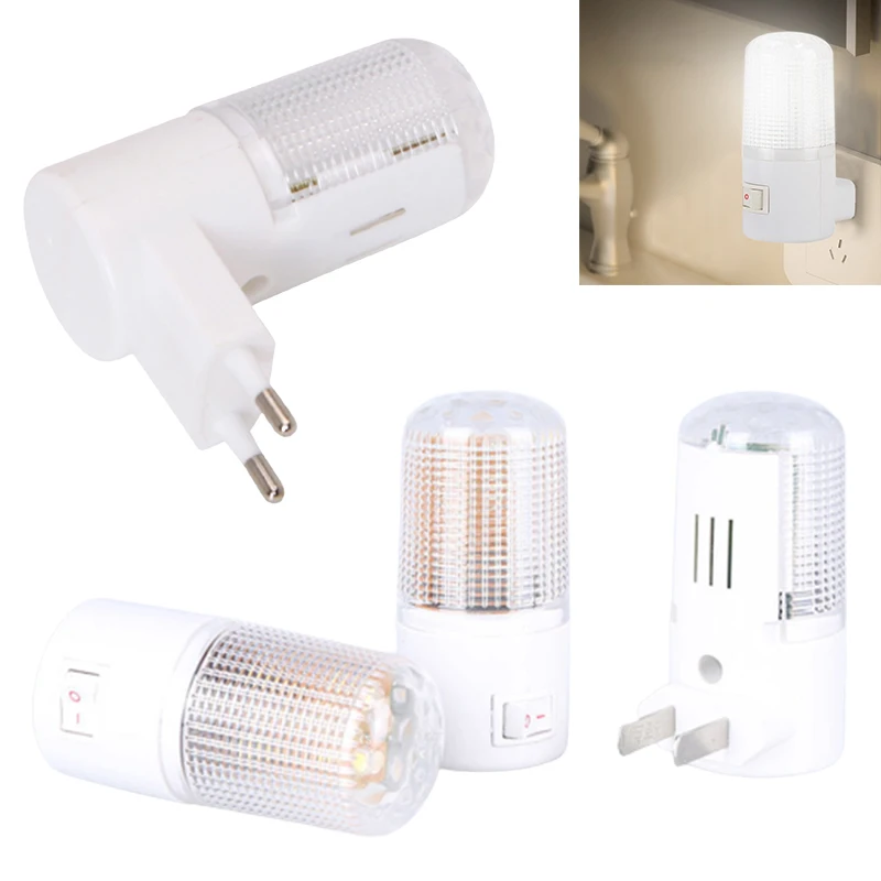 LED Night Lights EU Plug Lâmpadas de cabeceira Wall Mounted Energia-eficiente Iluminação Doméstica Luzes de Emergência Lâmpadas de parede