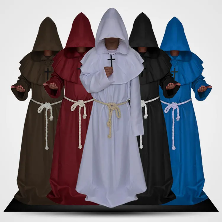 رداء راهب القرون الوسطى زي الهالوين معالج الله الموت ملابس الأداء مرحلة الأداء الملابس النسائية الصينية التقليدية