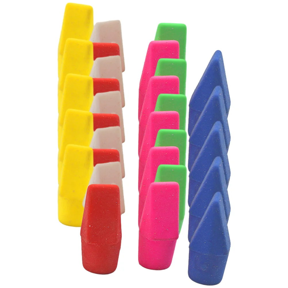 

30Pcs Pencil Cap Erasers Tpr Material Portable Mini Erasers Caps School Office Painting Supplies Pencil Protective Lids