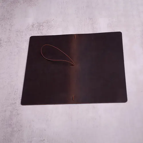 Imagen 2 del producto Fundas para diario de cuero auténtico, 4 tamaños, 10 colores, Crazy Horse, fundas para cuaderno Retro TN de cuero genuino, estándar A5 DIY