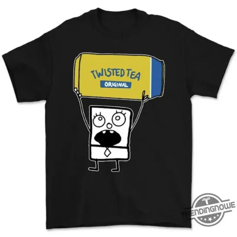 Camiseta Doodlebob Twisted Tea Essential negra