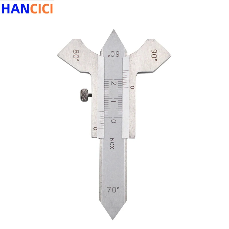 6PCS Welding Gauge Weld Inspection Gage Weld Seam Bead/Fillet/Crown Test Ulnar Ruler Degree Angle Measure Kits Combine suit